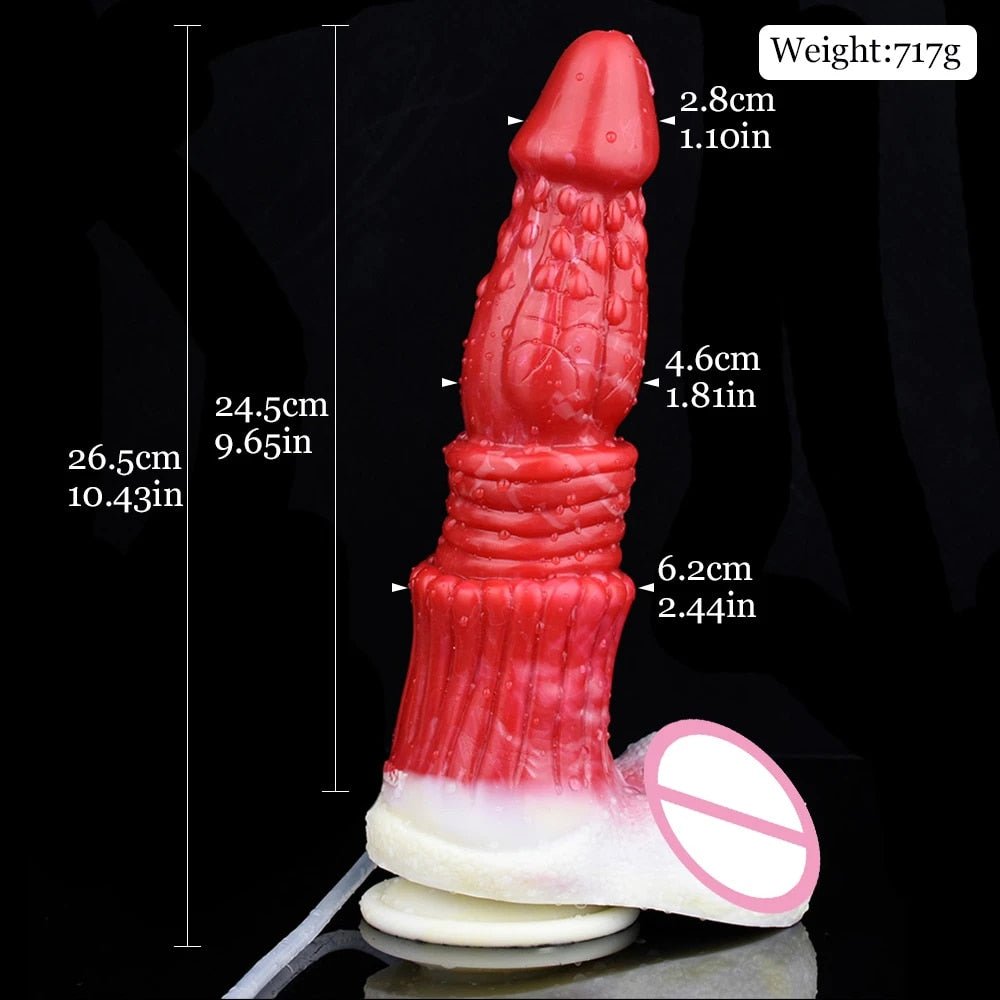 👽 10.4 - Inch Tiamat - Ejaculating Ribbed Alien Dildo - BeastGasm