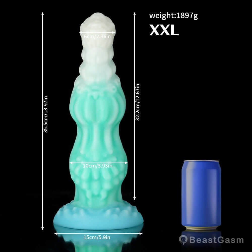 Colorful Dog Knot Dildo – Glow-in-the-Dark Fantasy Fun - BeastGasm