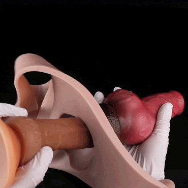 🐕 Crimson Hound Dog Knot Wearable Penis Sleeve Panty