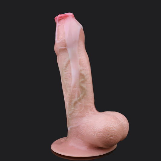 Flesh Pink Realistic Dildo – Uncut, Suction Cup for Real Play - BeastGasm