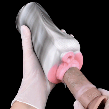 Draft Pony Horse Stroker – Dual-Entry Platinum Silicone Masturbator - BeastGasm