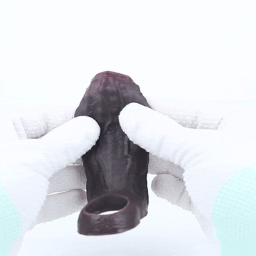 Open Tip Penis Sleeve ✨ Abyss Touch – Dotted Sensory Silicone