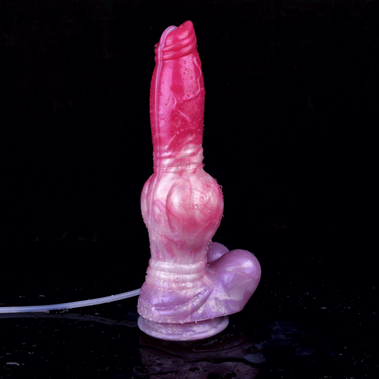 🐶 Graand Giant Dog Dildo 10.35” with Knot & Squirting - BeastGasm