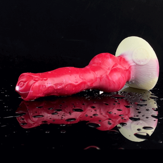 Canine Knot Dildo with Vibration & Suction – 8.27 in Fantasy Toy - BeastGasm