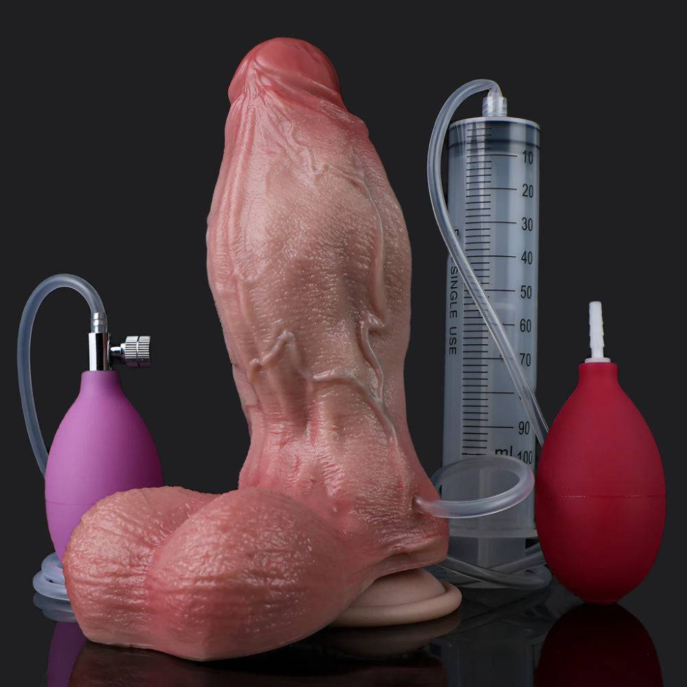 Augustus 7.5 Inch Squirting Inflatable Dildo – Adjustable & Realistic - BeastGasm