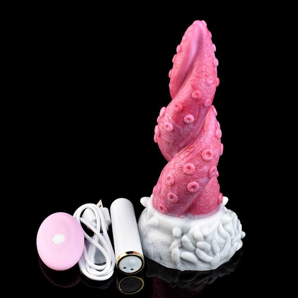 🐙 7.6” Vibrating Octopus Tentacle Dildo – Fantasy Play with Suction Cup - BeastGasm