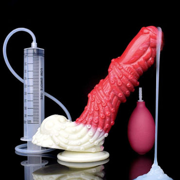 🐲 9.2 - Inch Minnos Dragon Dildo – Ejaculating & Ribbed - BeastGasm