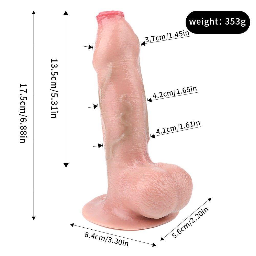 Flesh Pink Realistic Dildo – Uncut, Suction Cup for Real Play - BeastGasm