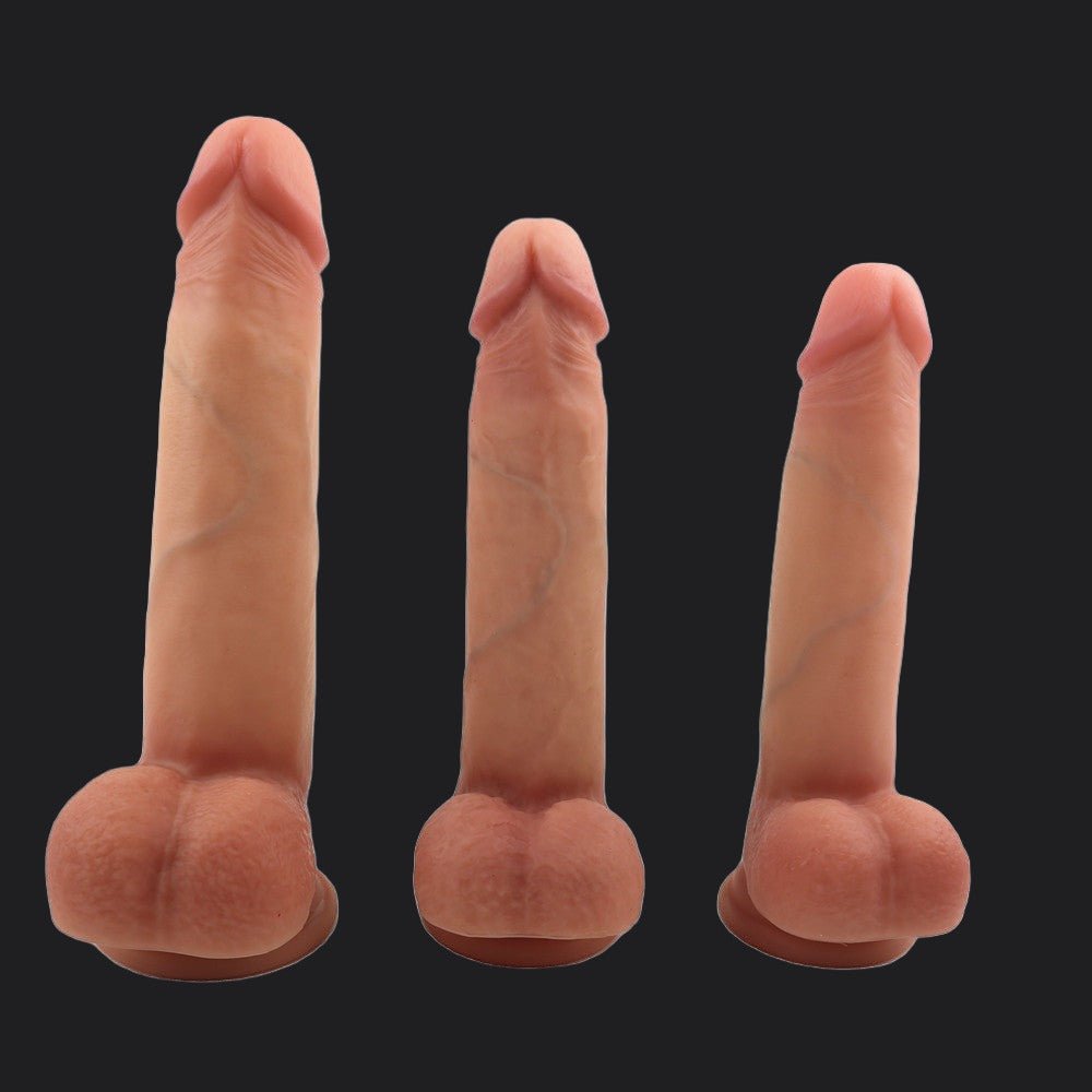 Sliding Foreskin Uncut Dildo – Dual Density, Hands-Free Play - BeastGasm