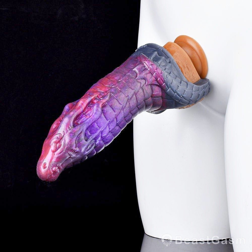 🟣 Adalinda Dragon Cock Sleeve – Fantasy Texture & Girth Boost - BeastGasm