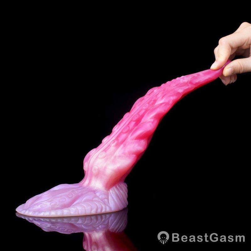 🐙 Aerin 9.25” Curved Octopus Dildo – Tentacle Butt Plug - BeastGasm