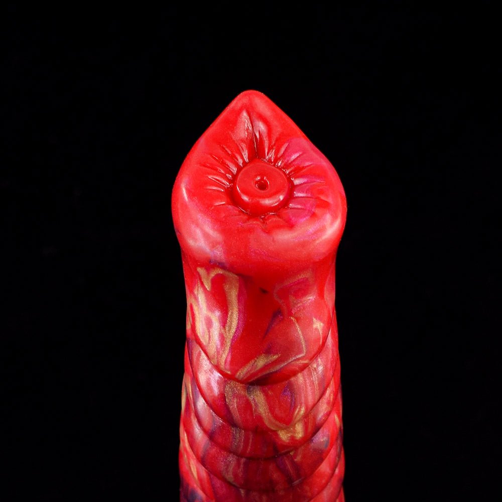 🐺 Aoudo - 9.3" Fantasy Wolf Dildo with Knot & Ribbed Curve - BeastGasm