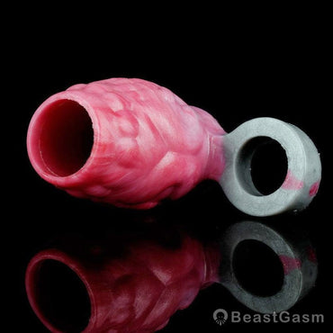 BeastGasm Ribbed Wolf Knot Penis Ring & Enlargement Sleeve - BeastGasm