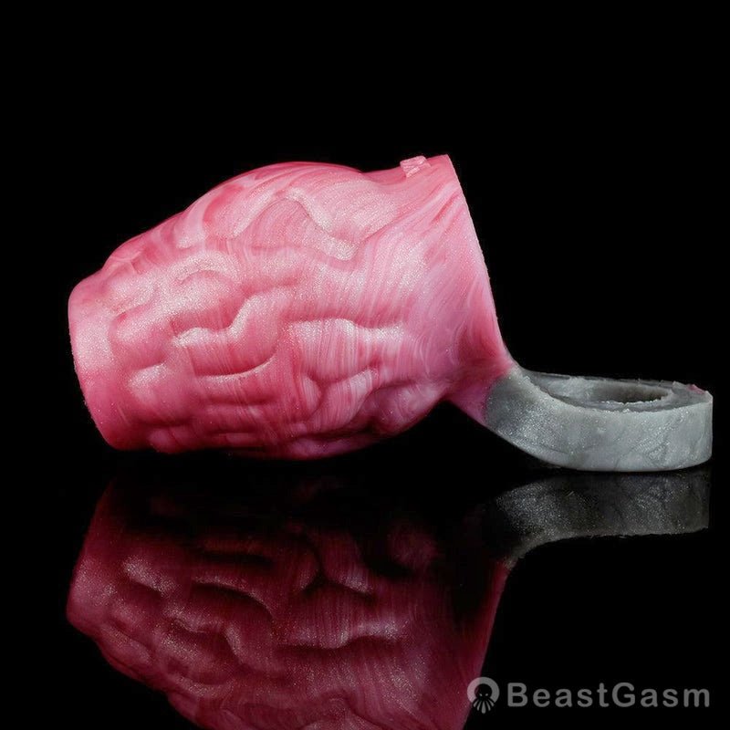 BeastGasm Ribbed Wolf Knot Penis Ring & Enlargement Sleeve - BeastGasm