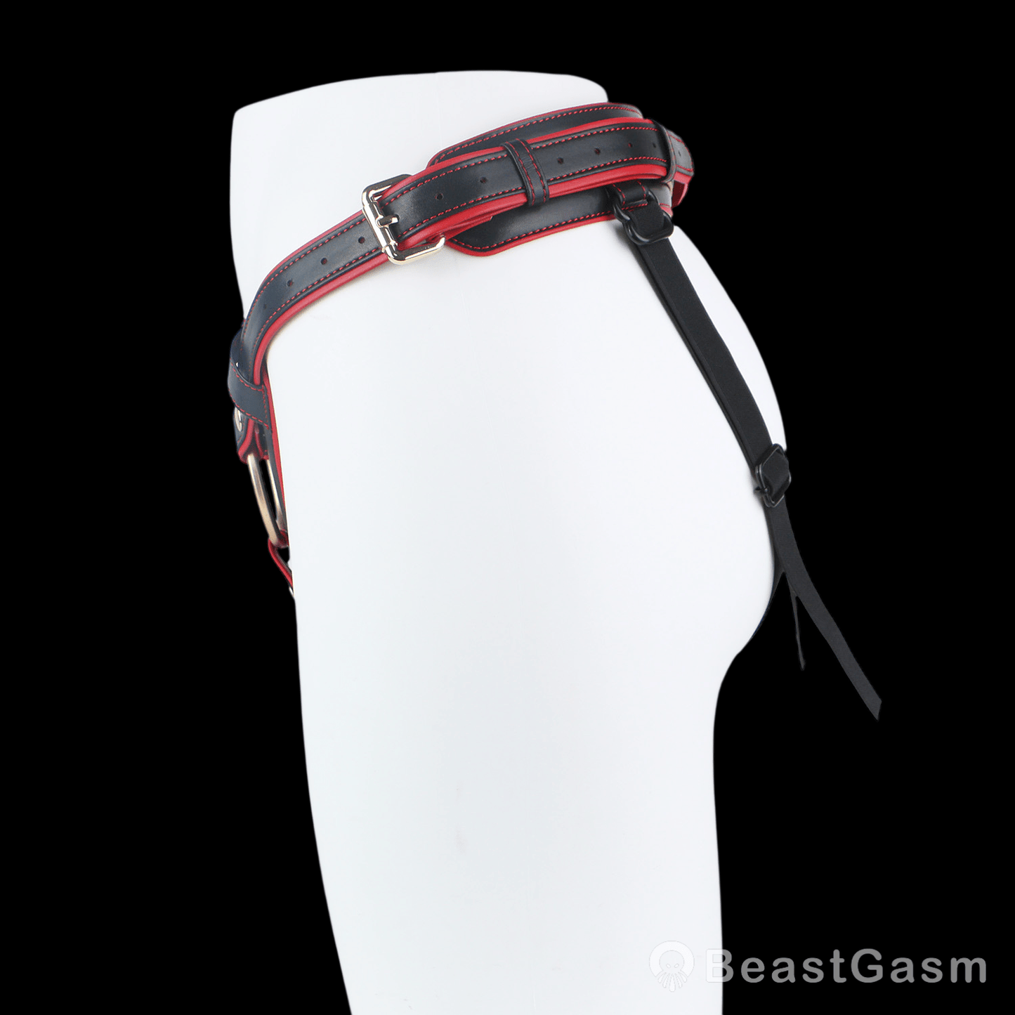 🐦🔥 Crimson Queen Adjustable Strap-On Harness Panty - BeastGasm