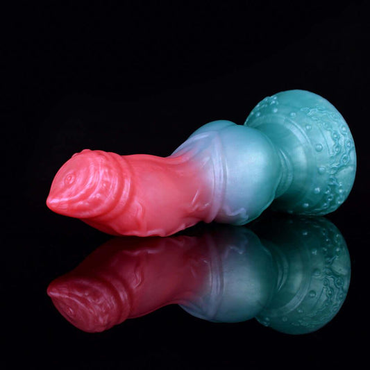 🐶 Curved Fantasy Dog Dildo 7.91” with Huge Knot & Suction Cup - BeastGasm