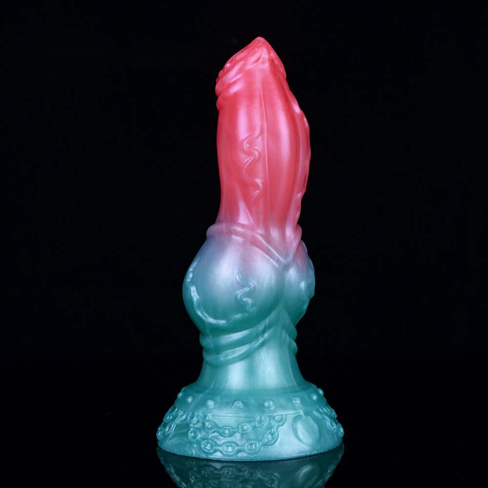 🐶 Curved Fantasy Dog Dildo 7.91” with Huge Knot & Suction Cup - BeastGasm