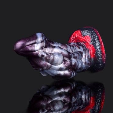 Dark Ice Dragon Dildo – Beaded Fantasy Toy for Deep Pleasure - BeastGasm