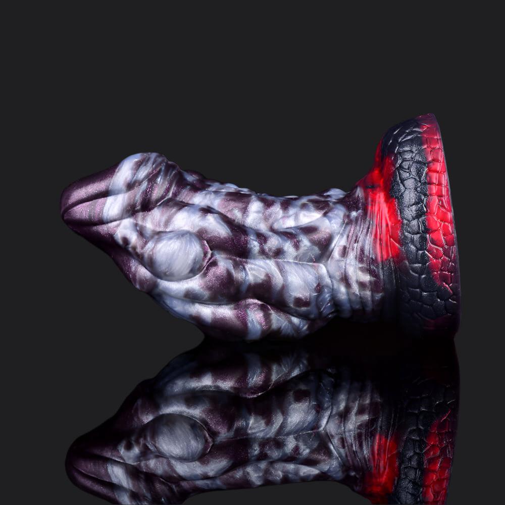 Dark Ice Dragon Dildo – Beaded Fantasy Toy for Deep Pleasure - BeastGasm