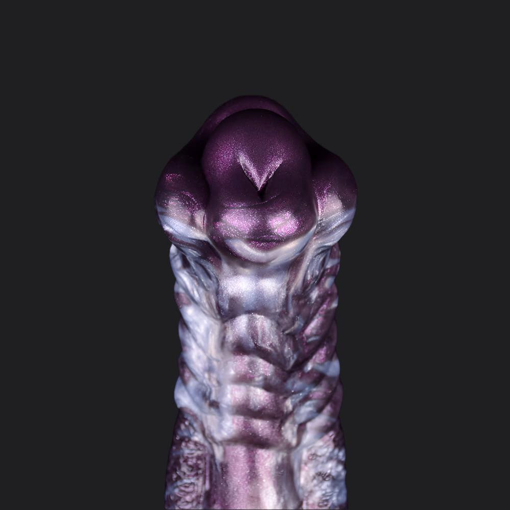 Dark Ice Dragon Dildo – Textured Fantasy Toy for Epic Pleasure - BeastGasm