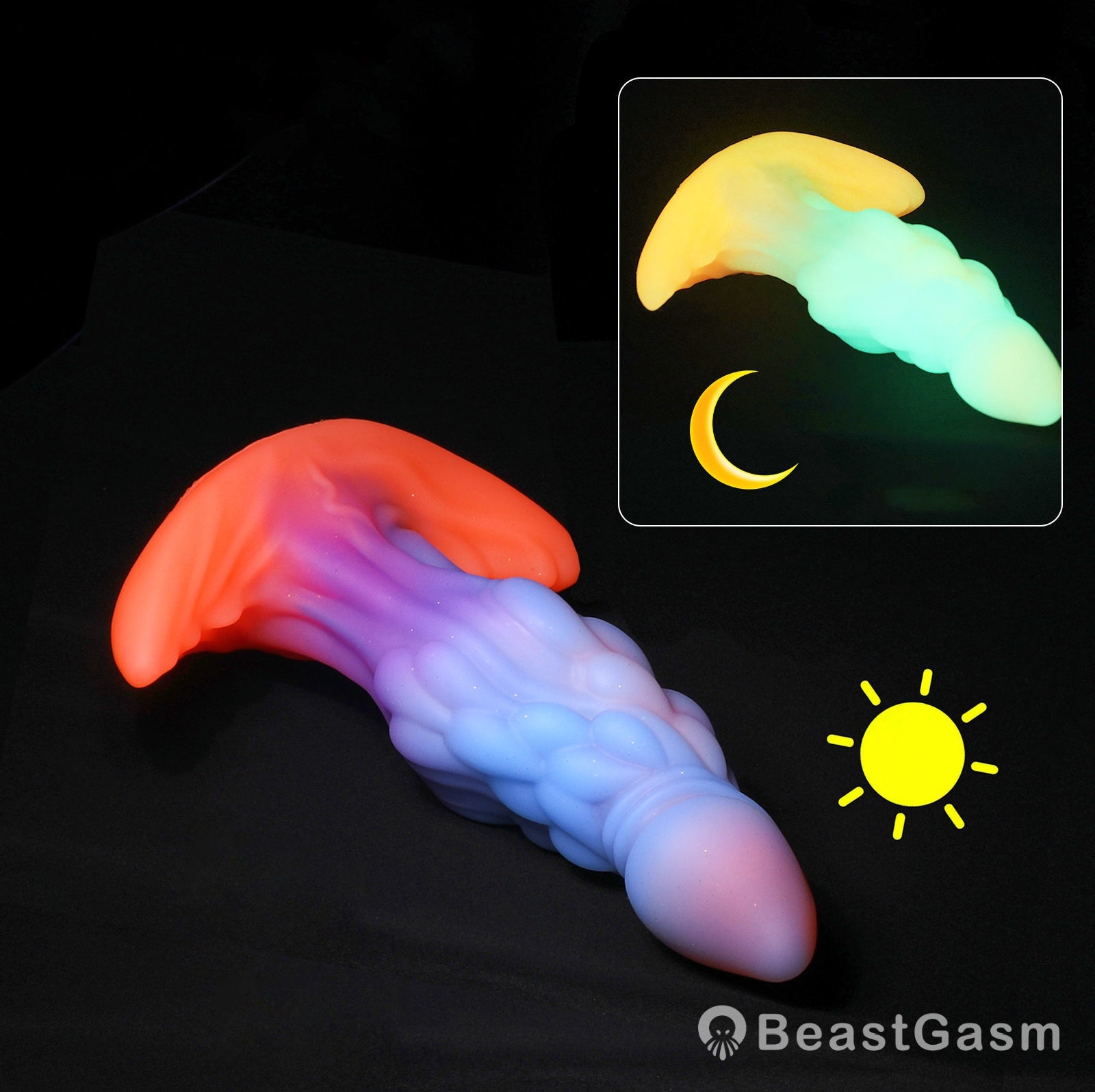BeastGasm Night Glow Dragon Scale Butt Plug for Extreme Play BeastGasm Night Glow Dragon Scale Butt Plug for Extreme Play