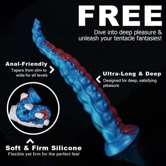 FREE Octopus Tentacle Anal Dildo – Extra Long, Textured & Suction Cup Base! - BeastGasm