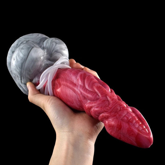 🐉 👽 Gaius 8.8” Ejaculating Dragon Dildo – Curved Alien Fantasy Toy - BeastGasm