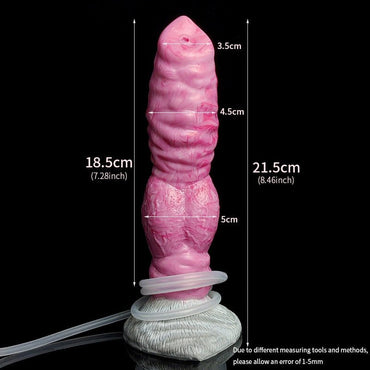 🐶 🐾 Garmr - 8.4” Ejaculating Canine Knot Dildo with Suction Cup - BeastGasm