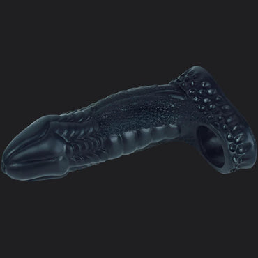 Io Dragon Penis Extender Sleeve - Black - BeastGasm