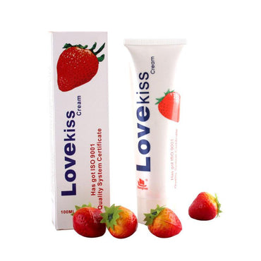 LoveKiss Strawberry Cream Water - Based Lube - BeastGasm