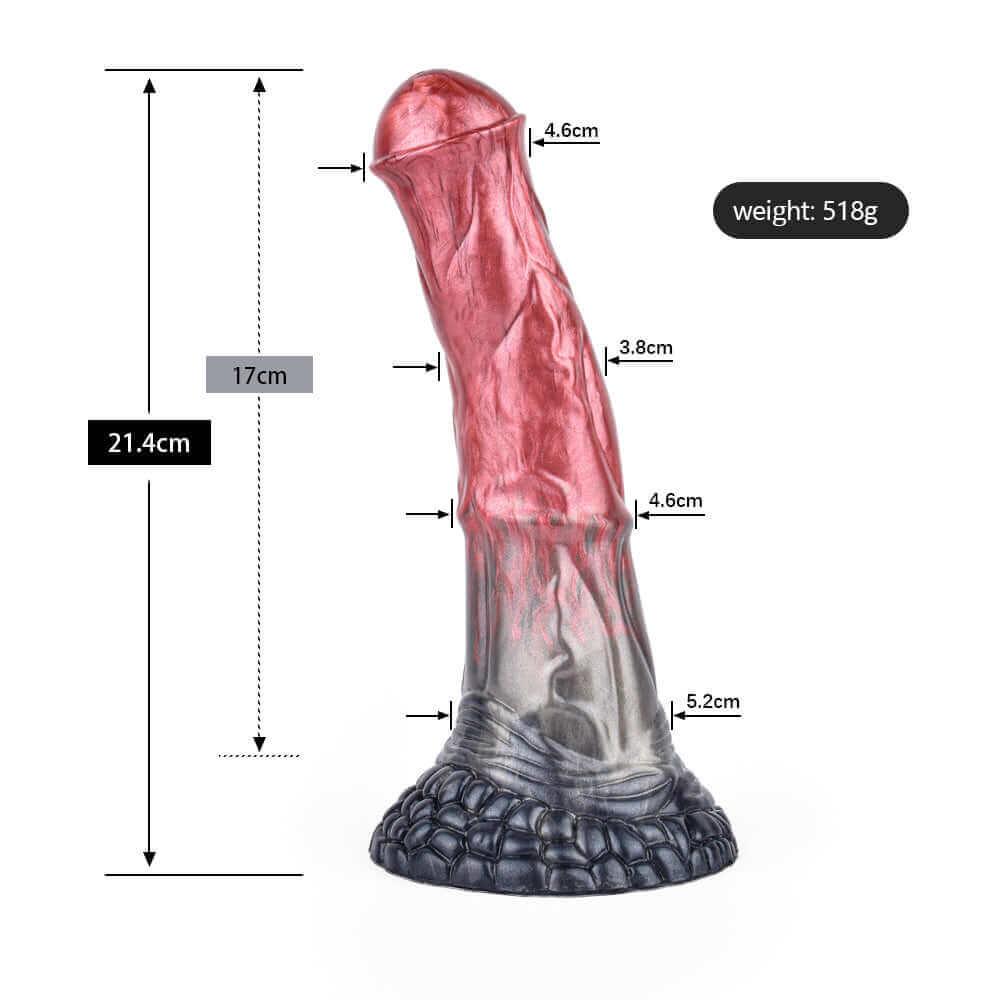 Metallic Red Horse Dildo – Realistic, Wild, and Ready - BeastGasm