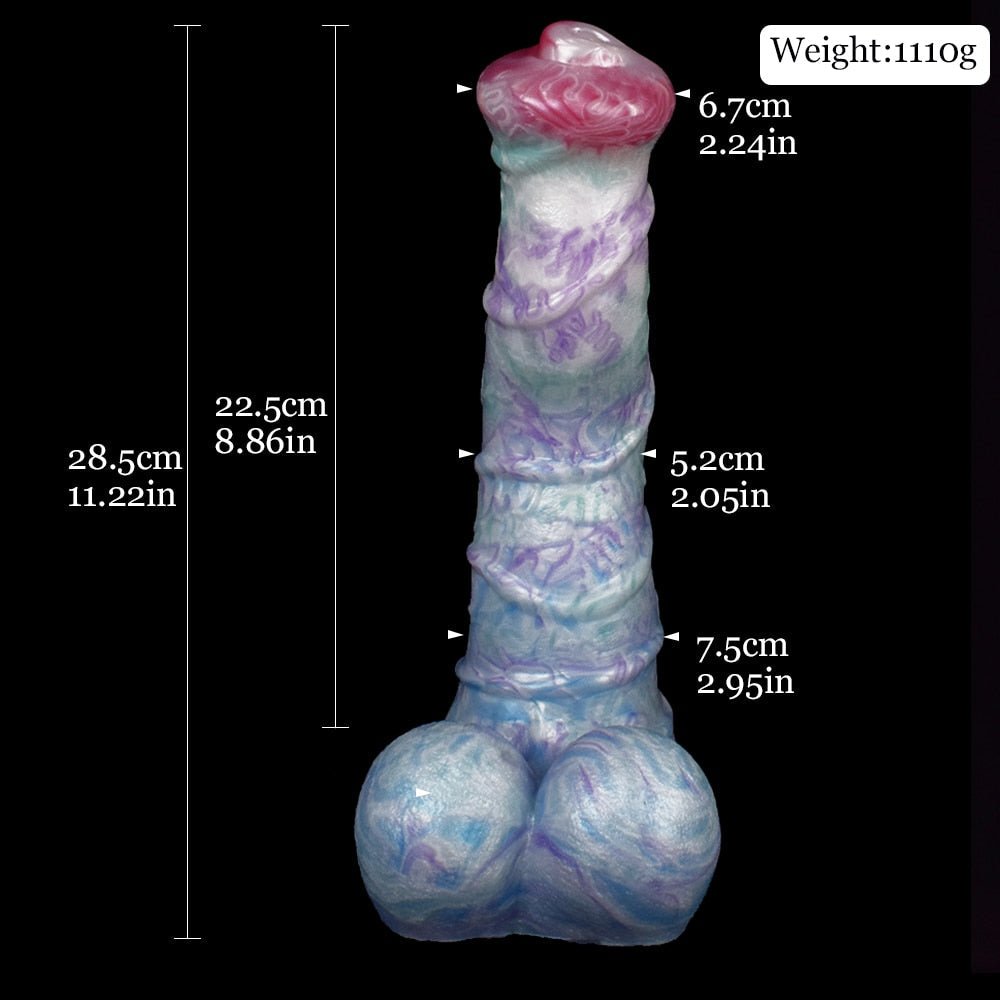 🐴 Nebulisk 11.2 - Inch Curved Horse Dildo with Suction - BeastGasm