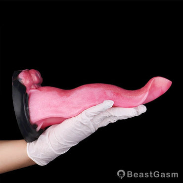 👅 🐺 Neptor Wolf Tongue Dildo – Primal Fantasy Toy with Suction Base - BeastGasm
