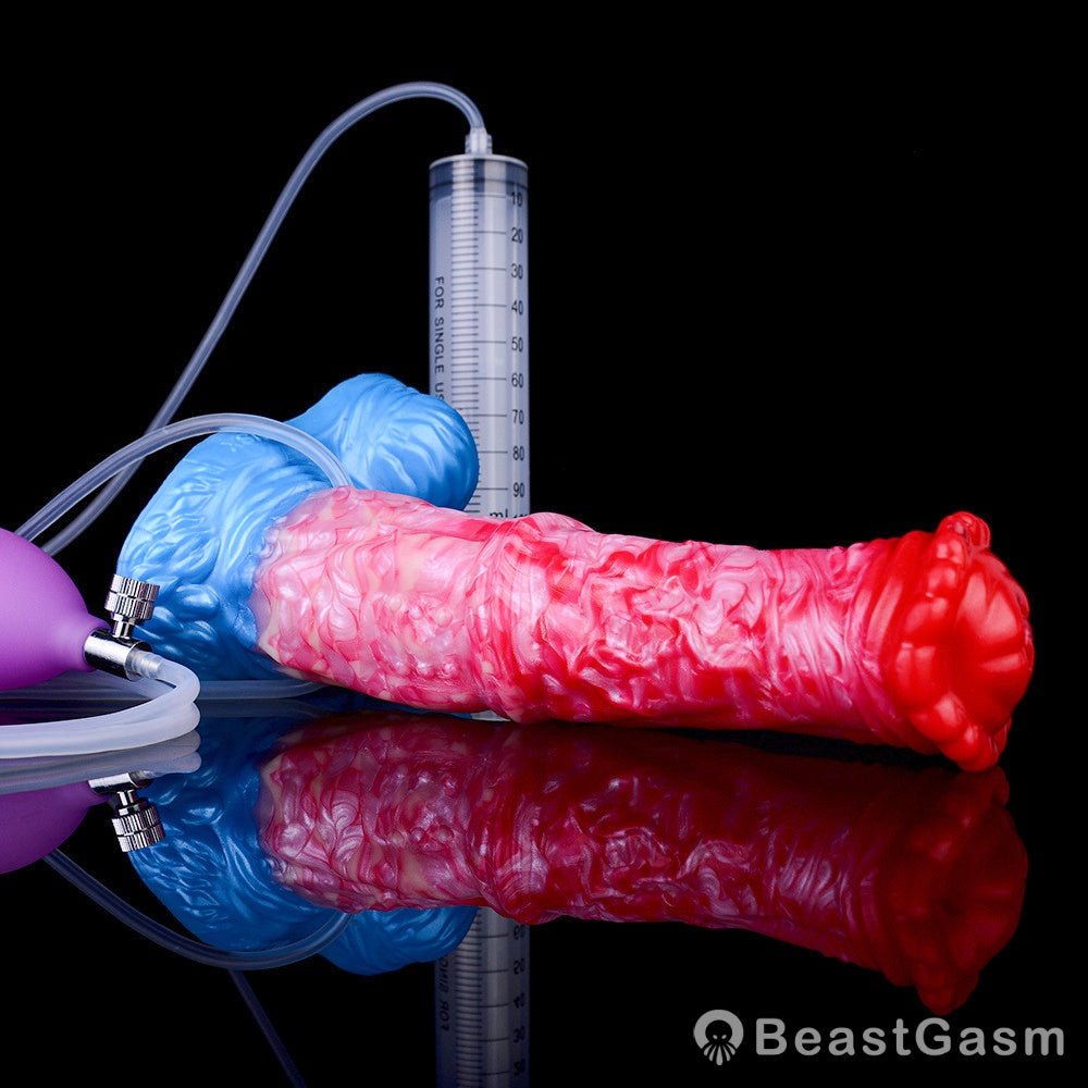 🐴 Red BMW Inflatable Horse Phallus – Adjustable Pleasure Dildo - BeastGasm