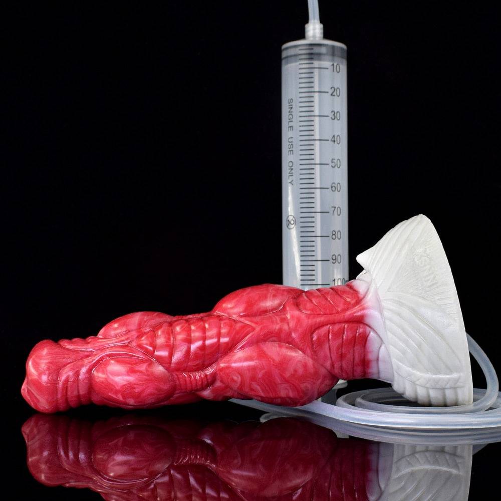 👽 Sadalas - 7.5” Alien Knot Dildo with Cum Tube & Suction Cup - BeastGasm