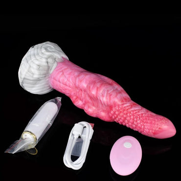 👾 Ulrichus 8.6 - Inch Vibrating Knot Vibrator – G - Spot Butt Plug for Wild Pleasure - BeastGasm