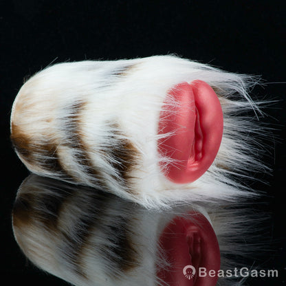 🐆 Snow Leopard Pocket Pussy | Detachable Fur Male Masturbator