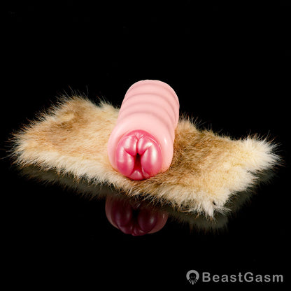 🐰 Lop Rabbit Furry Pocket Pussy | Snap-Off Plush Male Masturbator