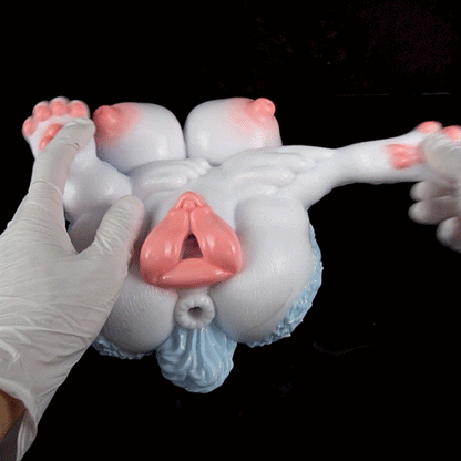 🦊 Furry Fox Sex Toy – Dual-Channel Platinum Silicone Beast