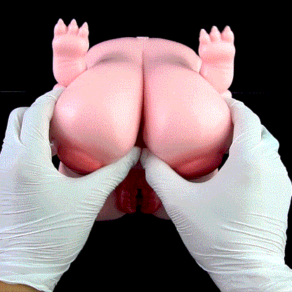 🧸 Chubby Bear-Girl Sex Doll Torso – Dual-Channel Silicone Toy