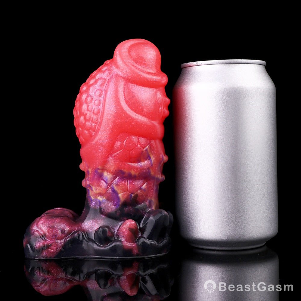 Blood-Red Dildo Butt Plug – Fantasy Anal Toy With Dragon Texture