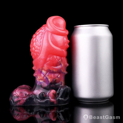 Blood-Red Dildo Butt Plug – Fantasy Anal Toy With Dragon Texture