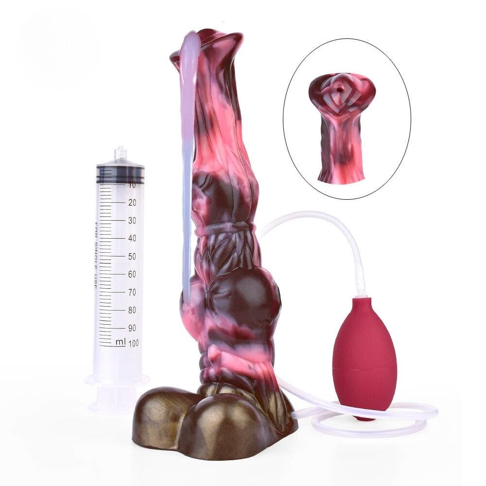 🐎 10.2 - Inch Filipe - Squirting Horse Dildo with Large Knot - BeastGasm