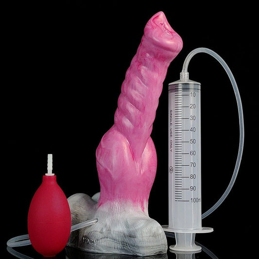 🐺 10.4 - Inch Fenrir - Huge Squirting Wolf Dildo with Knot & Suction Cup - BeastGasm