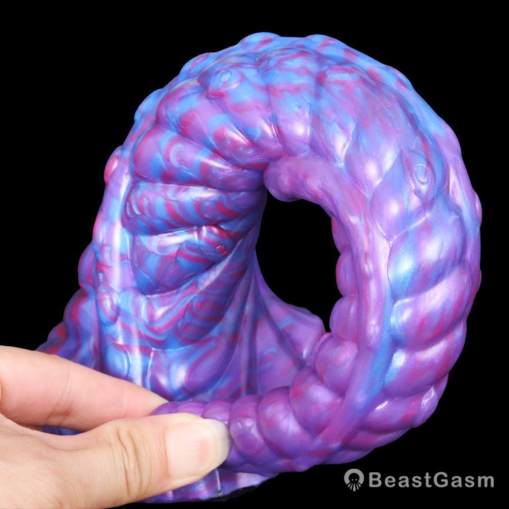 Alien Dragon Tentacle Dildo – Long, Textured, Suction Cup Base - BeastGasm