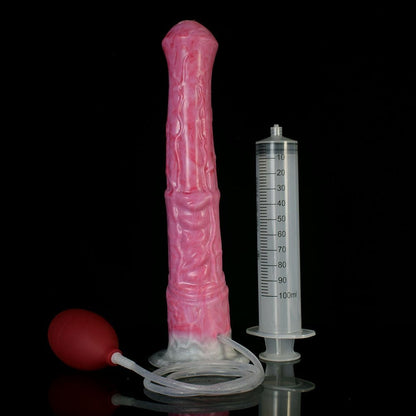 🐴 11 - Inch Bael Huge Ejaculating Horse Dildo – Realistic Fantasy Toy with Cum Tube - BeastGasm