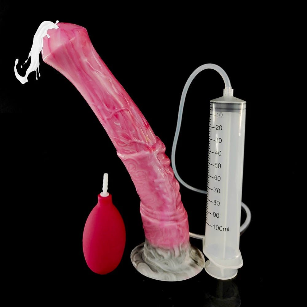 🐴 11 - Inch Bael Huge Ejaculating Horse Dildo – Realistic Fantasy Toy with Cum Tube - BeastGasm