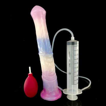 🐴 11 - Inch Bael Huge Ejaculating Horse Dildo – Realistic Fantasy Toy with Cum Tube - BeastGasm