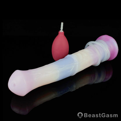 🐴 11 - Inch Bael Huge Ejaculating Horse Dildo – Realistic Fantasy Toy with Cum Tube - BeastGasm