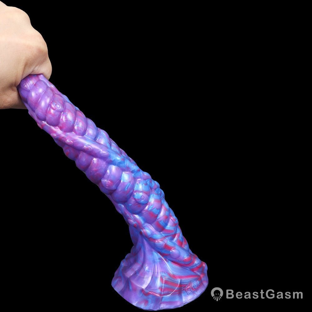 Alien Dragon Tentacle Dildo – Long, Textured, Suction Cup Base - BeastGasm